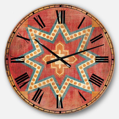 Reloj Metal Gran Tamaño Diseño Mosaico Marroqui