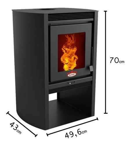 Calefactor Ecológico Leña Doble Combustión 690gf + Kit Caño