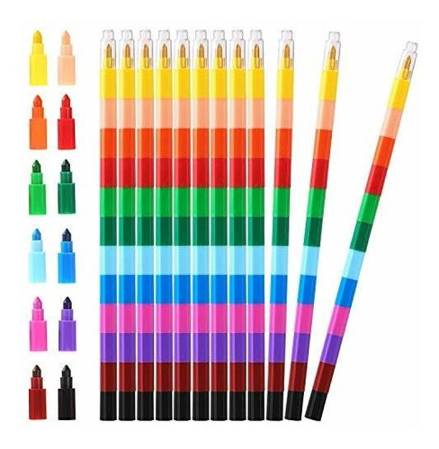 Leinuosen Crayones Apilables Para Manualidades 12 Unidades P
