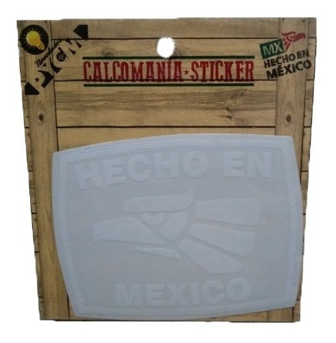 Sticker Calcomanía Para Auto Hecho En México Blanco