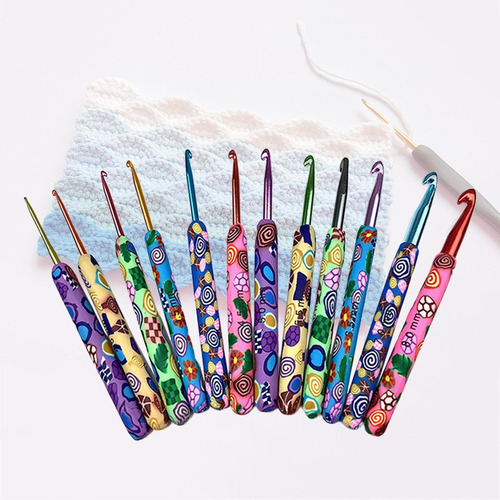 Kit De Ganchos De Ganchillo De 12 Piezas Con Mango Suave,