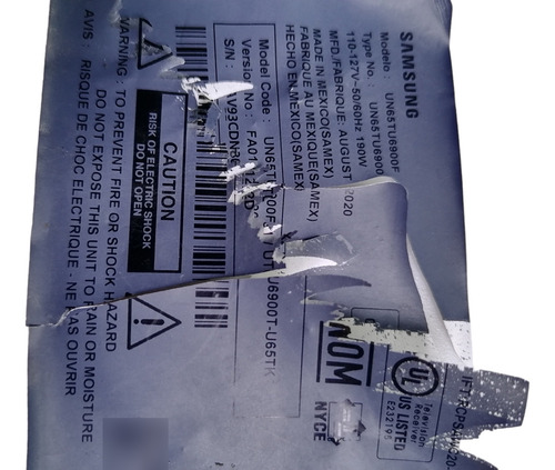 Tarjeta Main Para Tv Samsung Un65tu6900f V.fa01 (Usado)