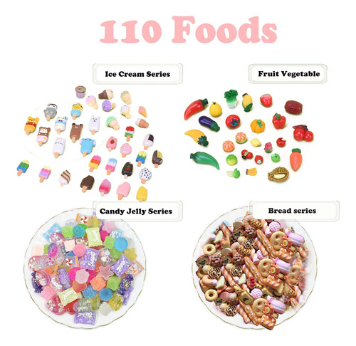 Bargain House 150 Pcs Miniatures Food Drinks Bottles Accesor