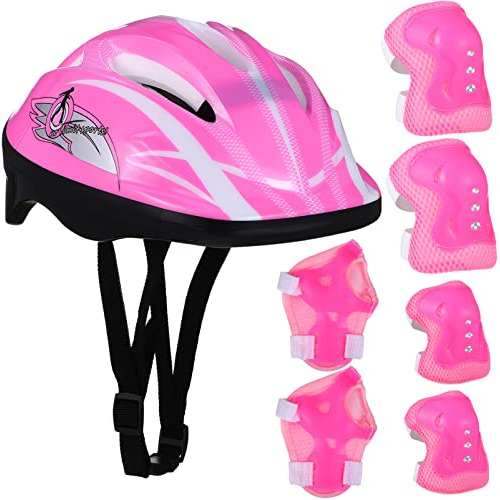 Niños Casco Con Engranaje Protectivo Deportivo Set: Ajustabl