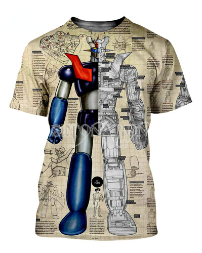 Mazinger Z Playeras De Moda Impresas En 3d