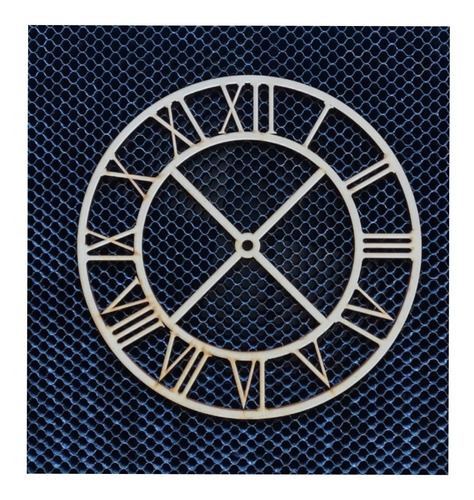 Base Reloj Numeros Romanos Mdf 3mm Ø30cm