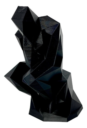 Estatua De Pensador Poligonal Escultura Decorativa Abstracta