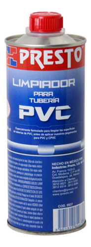 Limpiador Para Pvc Lata 500 Ml Presto 0937