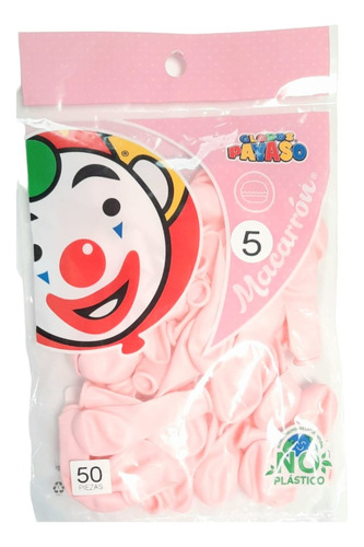 Globos Payaso Macarrón Colores Pastel 5 Pulgadas Color Rosa