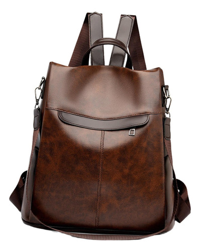 Mochila De Viaje Mochila De Cuero Pu Impermeable Con Correa