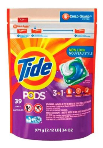 Detergente Tide X 39 Pods - L a $49900