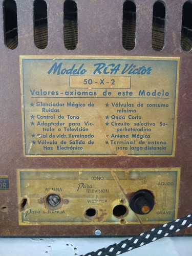 Rca Victor Mod 50 - X - 2 Restaurada Y Funcionando Ver Video