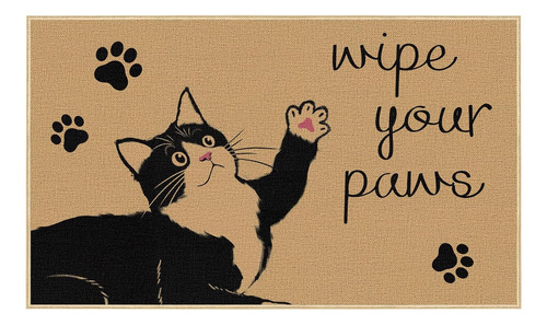 Wipe Your Paws Welcome Door Mat Non Slip, Funny Spring ...