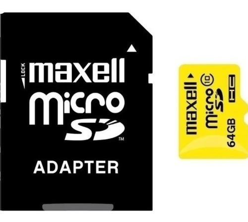 Memoria Micro Sd 64gb Maxell Clase 10 U3 Celular Camaras