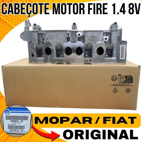 Cabeçote Motor Fire 1.4 8v Strada Palio Siena Com Válvulas
