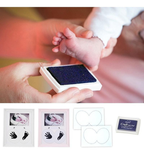 Porta Retratos Para Bebe Con Almohadilla Para Huella