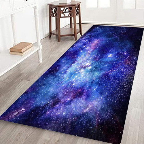 Alfombra Galaxy Long Runner Para Pasillo, Espacio De Nebulos