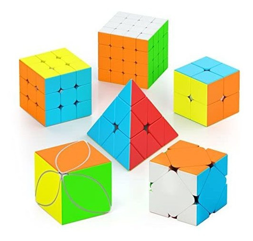 Vdealen Speed Cube Set, 2x2 3x3 4x4 5x5 Pegatina Gl85l