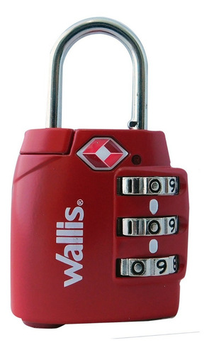 Candado De Combinación Tsa Para Viaje Wallis Color Rojo