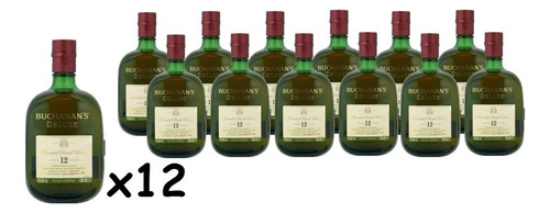 Caja Whisky Buchanans Deluxe 12 Años 1 L 12 Piezas