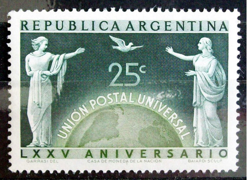 Argentina, Sello Gj 975 Unión Postal Universal 49 Mint L5945