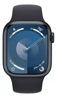 Apple Watch Series 9 GPS • Caja de aluminio color medianoche de 45 mm • Correa deportiva color medianoche - M/L