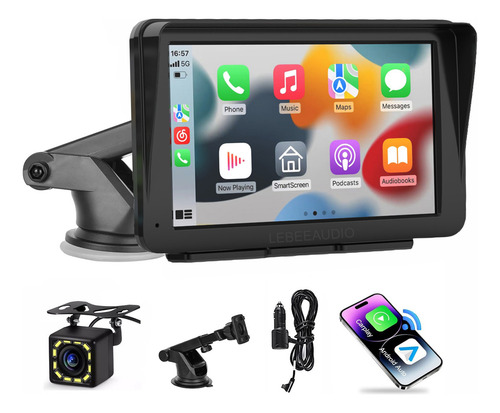 Lebeeaudio Estéreo Inalámbrico Para Coche 7 Pulgadas Para Apple Carplay + Camara