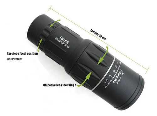 Mini Telescopio Monocular Visión Nocturna Impermeable 16x52