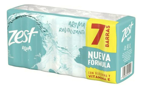 Zest Zest Jabon En Barra Aqua 7 Piezas De 100g C/u