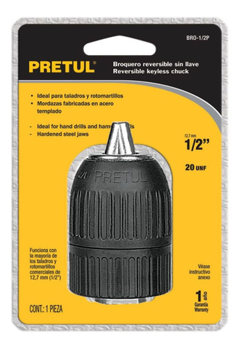 Broquero De 1/2 Sin Llave Encastre De 1/2 - 24022 - Pretul