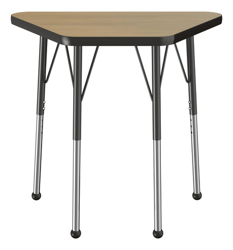 Mesa Trapezoidal 45 X 76 Cm Con Patas Ajustables Negra Color
