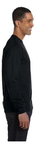 Playera De Manga Larga Hanes Comfortsoft Para Hombre, Negro