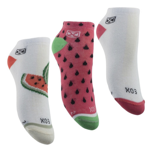 Pack Medias Cortas Soquetes Sox Ni220c X3 Unidades Niños