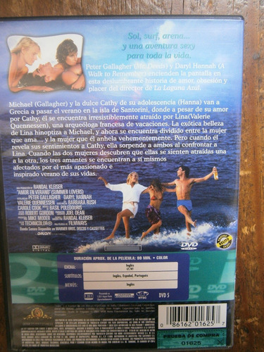 Daryl Hannah Amor En Verano Dvd Peter Gallagher Kleiser 1982 (Usado)