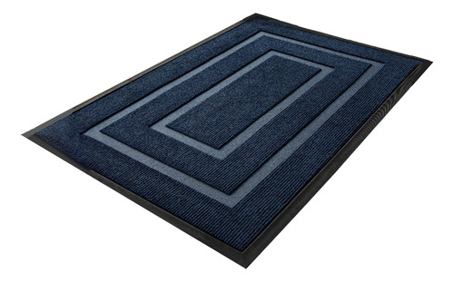 Tapete Da Porta Da Frente Bem-vindo Capacho 45cmx75cm Azul