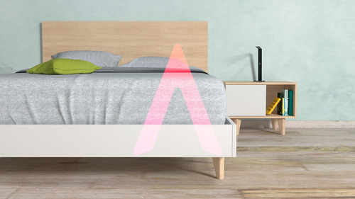 Cama Minimalista Matrimonial Mod. Ines, Base + Cabecera.