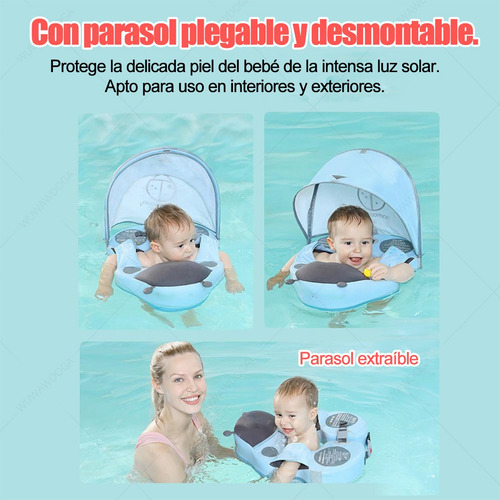 Salvavidas Inflables Flotador Bebe Alberca Playa C/sombra