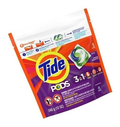 Jabon En Capsulas Tide Pods Sport Odor Defence X 16 Lavados