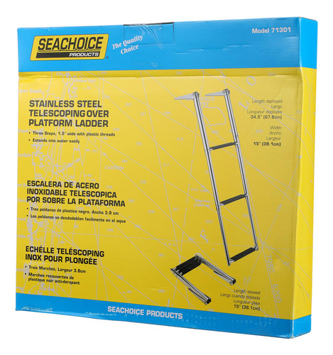 Seachoice Escalera Telescópica De Montaje Superior Para Plat