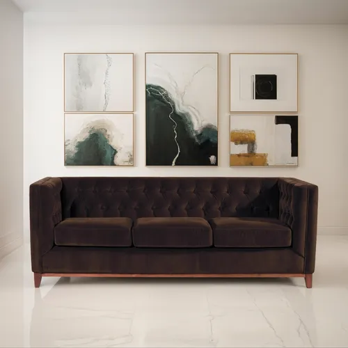 Sofa Roma 3 Cuerpos Tela Velvet - Latam Home
