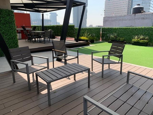 Anzures, Departamento Con Terraza Privada, 1 Recámara, Estudio O Área De T.v., 2 Baños Completos, Vigilancia 24 Horas. Excelente Ubicación. El Edificio Cuenta Con Roof Garden En Áreas Comunes.