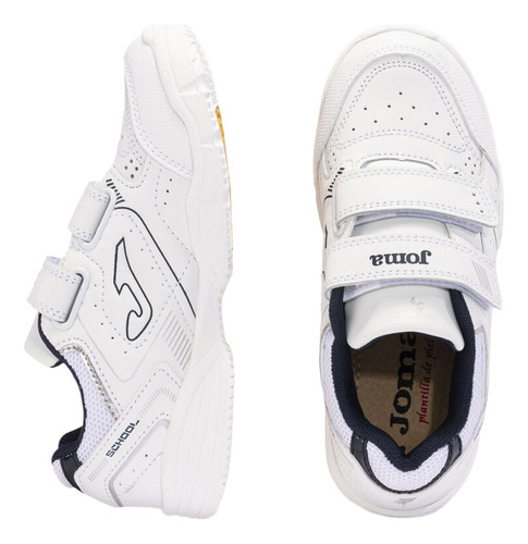 Tenis Para Niño Cómodos Escolar Ultra Ligeros Color Blanco