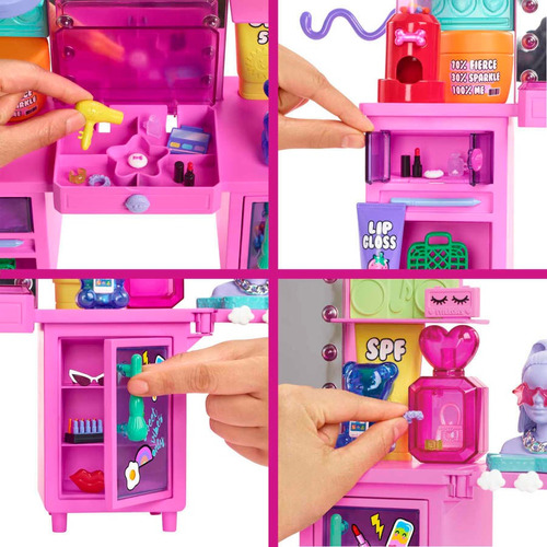 Barbie Extra Con Set De Juego De Espejo Y Tocador