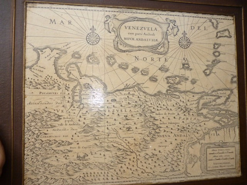 Mapa Antiguo De Venezuela Guilyelmus Blaeuw 1642