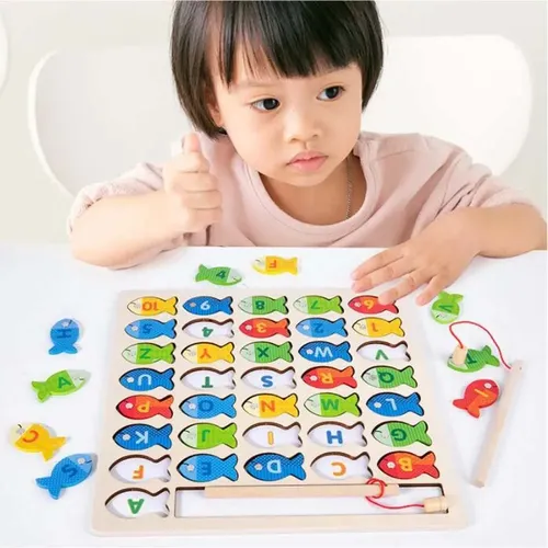 GAMENOTE Sight Words - Juego de pesca magnética de madera, 220 peces, juegos fónicos GAMENOTE Sight Words - Juego de pesca magnética de madera, 220 peces, juegos fónicos