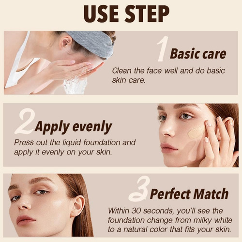 Base 4 En 1 Que Cambia De Color, Cobertura Media, Spf 50