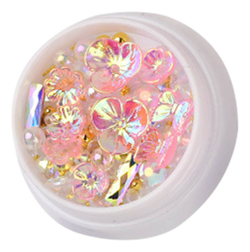 F Nail Art Flower Jewelry Symphony Flor Uñas Con Diamantes D