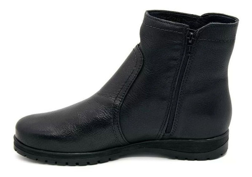 Imagem 2 de 4 de Bota Feminina Bottero Cano Curto Couro Legitimo 337703 Preto