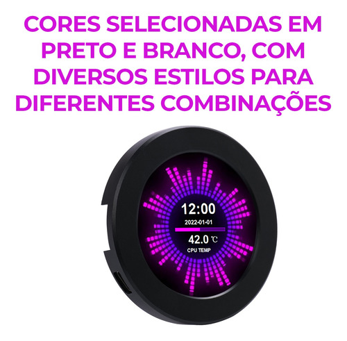 Tela Secundária Ips 2.1 Polegada Gamer Pc Usb Water-cooled Preto