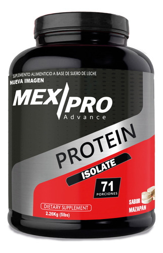 Proteina Mex Pro Isolate Protein Advance 2.26kg 5lb 71 Serv Sabor Mazapan
